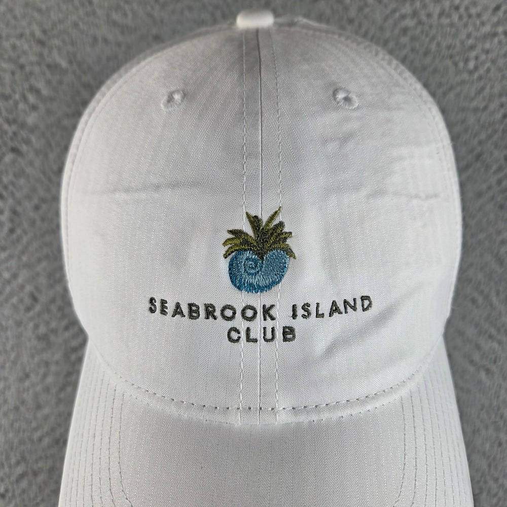 Seabrook Island Club Nike‎ Lightweight White Adjustable Baseball Cap Hat - Picture 2 of 10
